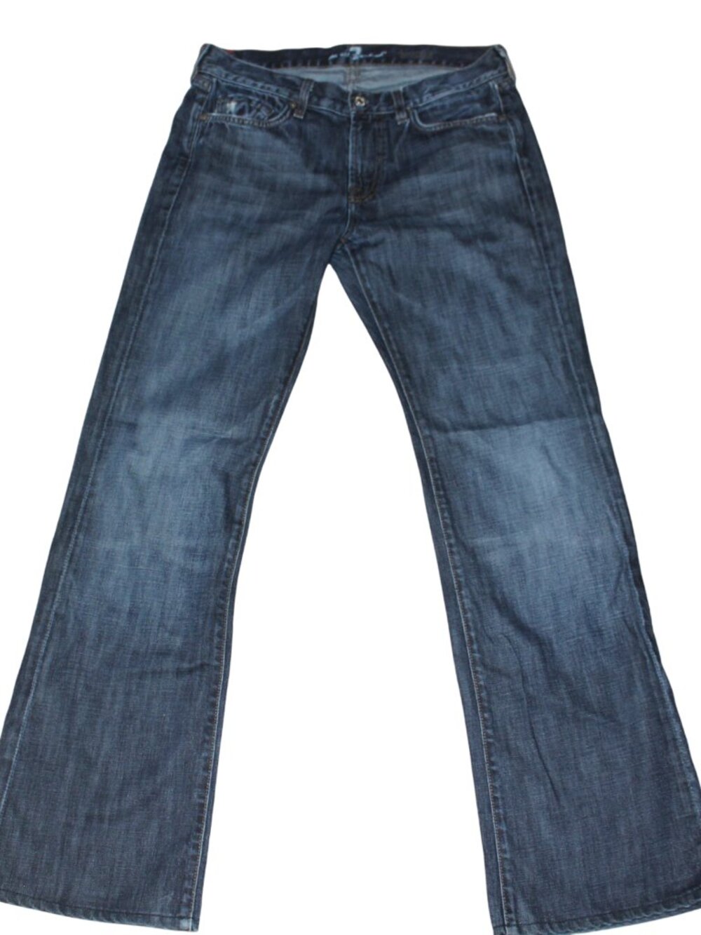 7 for all Mankind Bootcut Jeans Denim Pants Mid Rise Distressed Womens Size 31